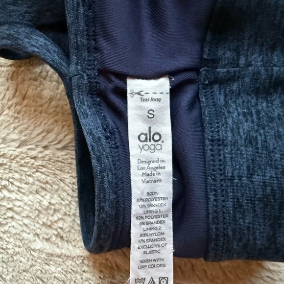 Alo Alosoft Gratitude Bra in Rich Navy Heather Size S - Picture 7 of 11